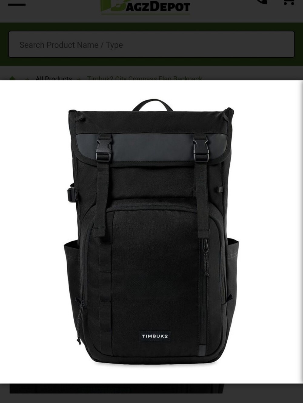 Timbuk2 City Compass Flap Backpack - Jet Black